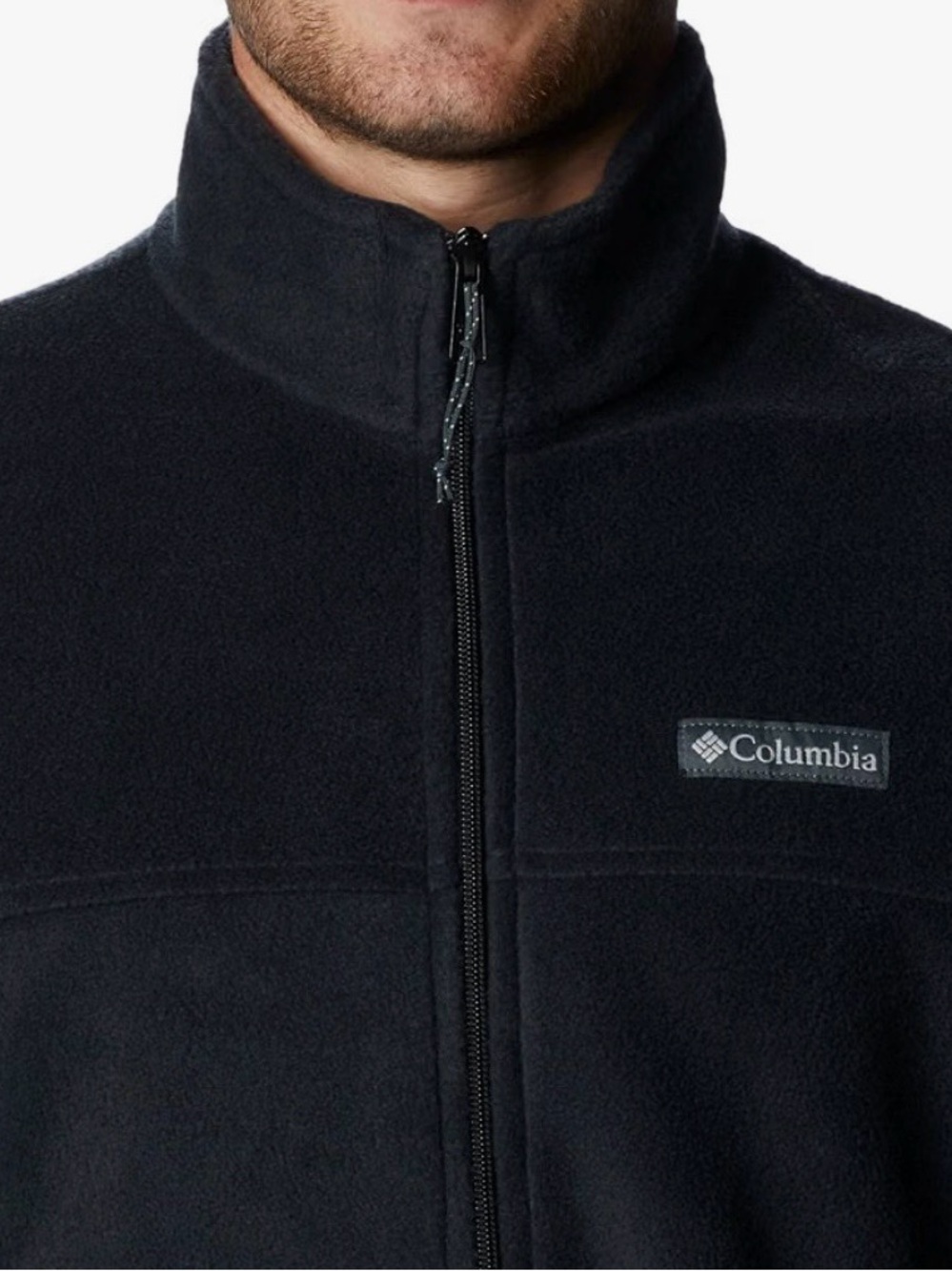 Men’s Columbia Black Full-Zip Fleece Jacket, 5XLT - Picture 2 of 5
